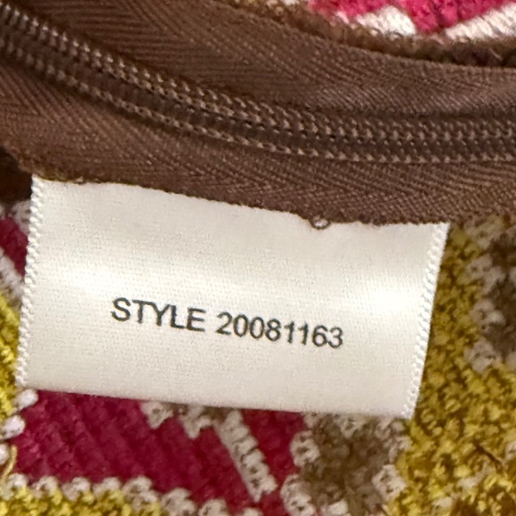 Tory Burch Embroidered Embellished Brown Colorful Blouse Ruffled Size 6 - Picture 5 of 7